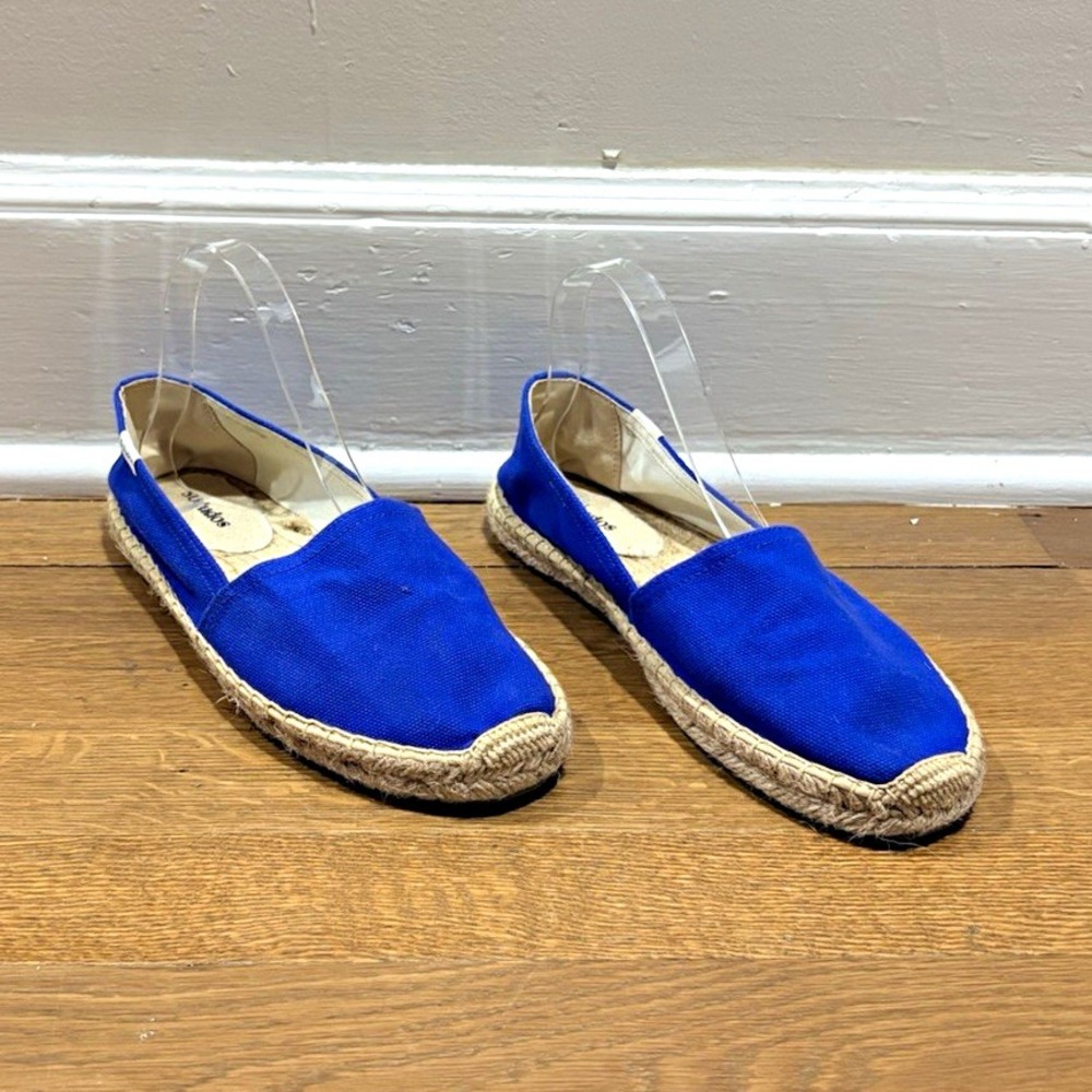 Soludos Dali Royal Blue Round Toe Espadrilles Slip On Flats Women's Sz 8-8.5